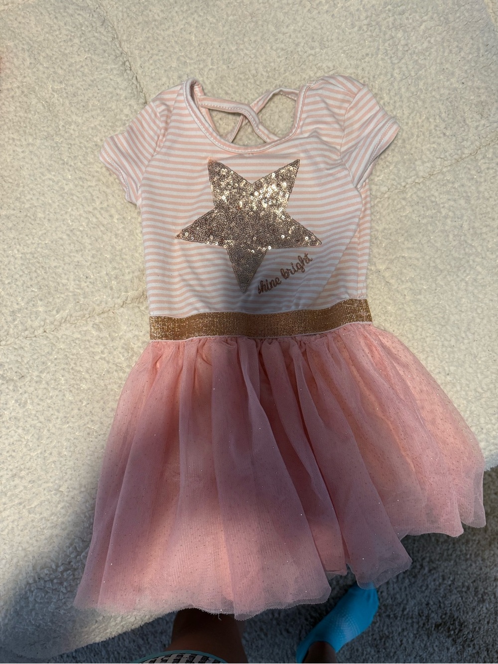 btween Pink and Gold Star Tutu Dress